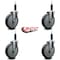 Service Caster 6'' Thermoplastic Rubber Wheel Swivel 1'' Expanding Stem Caster Set, 4PK SCC-EX20S614-TPRB-1-4 - alternate 2